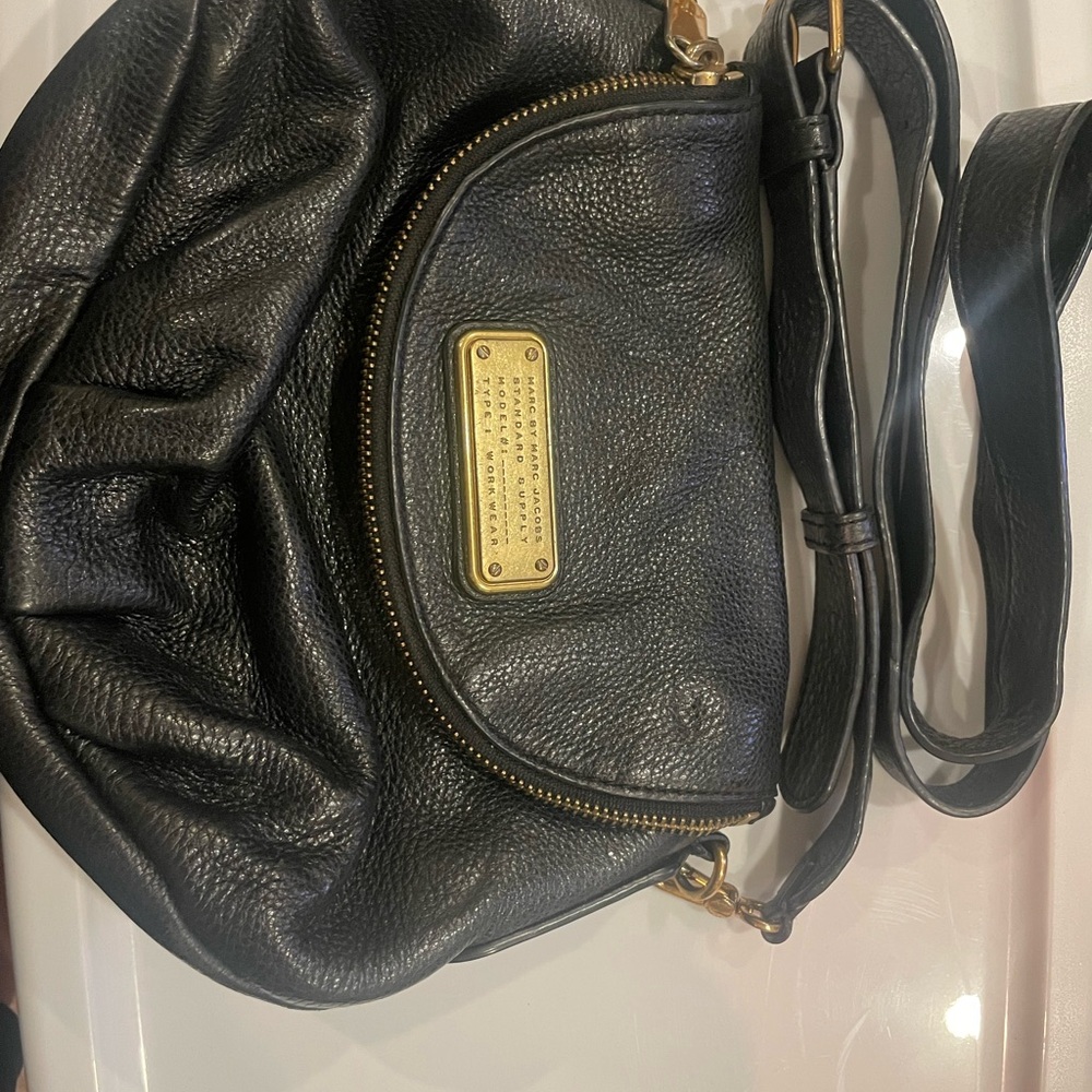 Black Leather Shoulder Bag